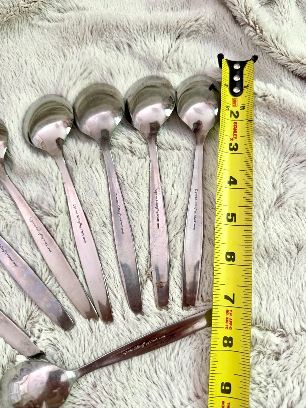 vintage mid-century modern Towle flatware pattern set of 7 with bonus spoon